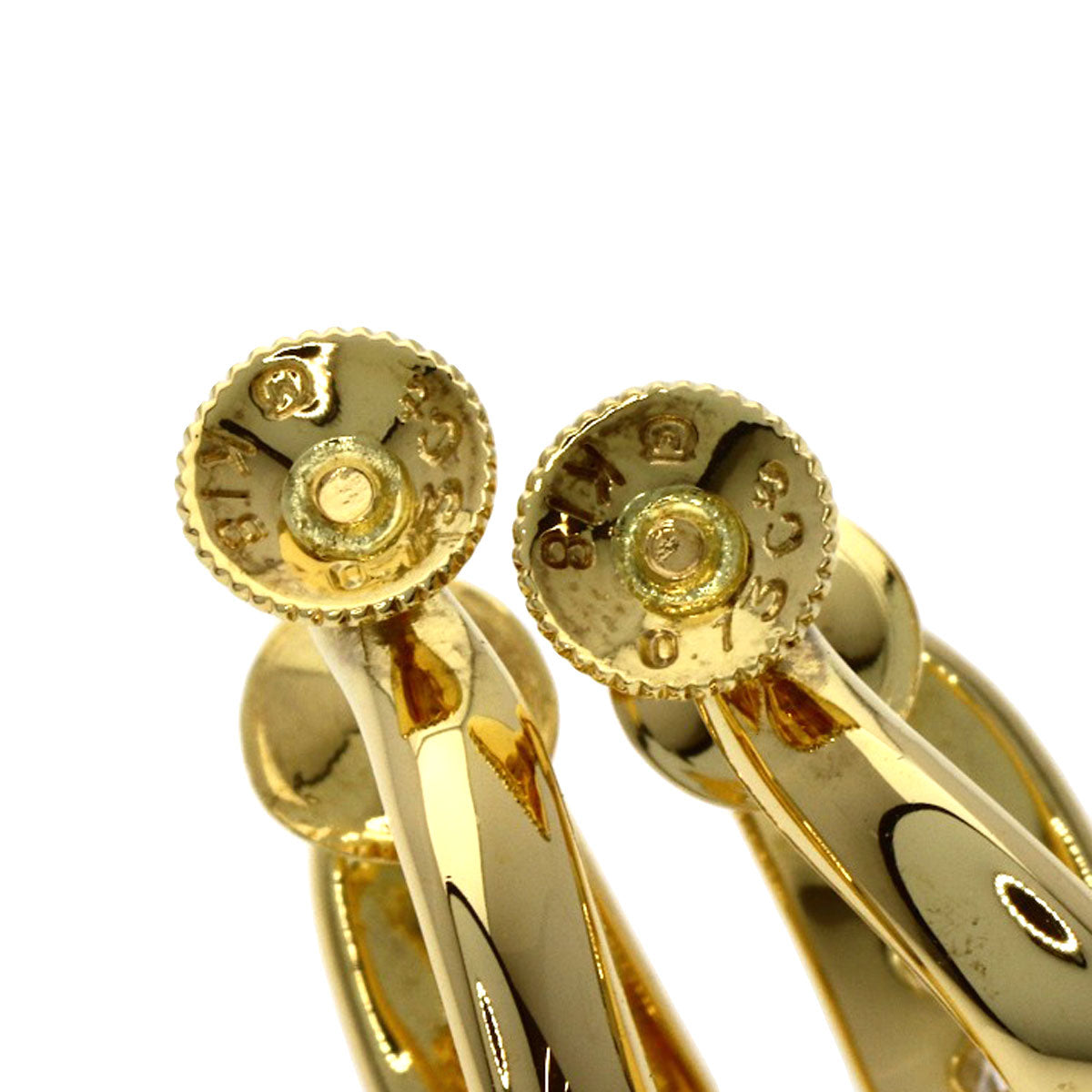 MIKIMOTO Diamond Earring K18 Yellow Gold Ladies [Used]
