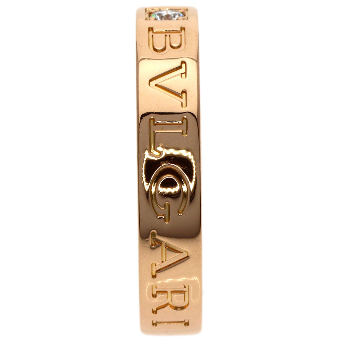 BVLGARI BVLGARI BVLGARI 1P Diamond Ring K18 Pink Gold Ladies [Used]