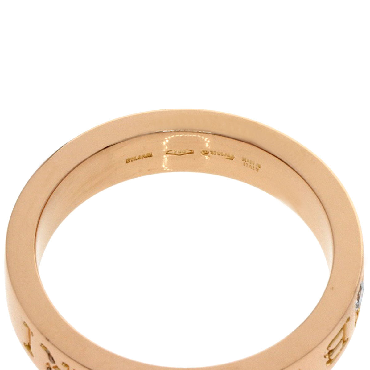 BVLGARI BVLGARI BVLGARI 1P Diamond Ring K18 Pink Gold Ladies [Used]