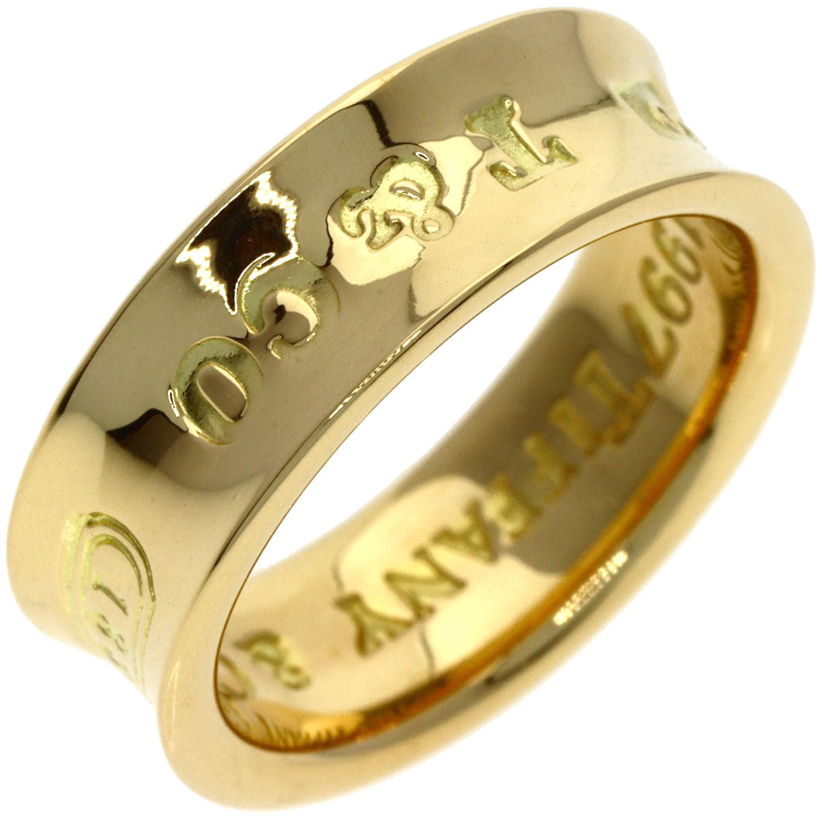 TIFFANY&Co. 1837 Ring K18 Yellow Gold Ladies [Used]