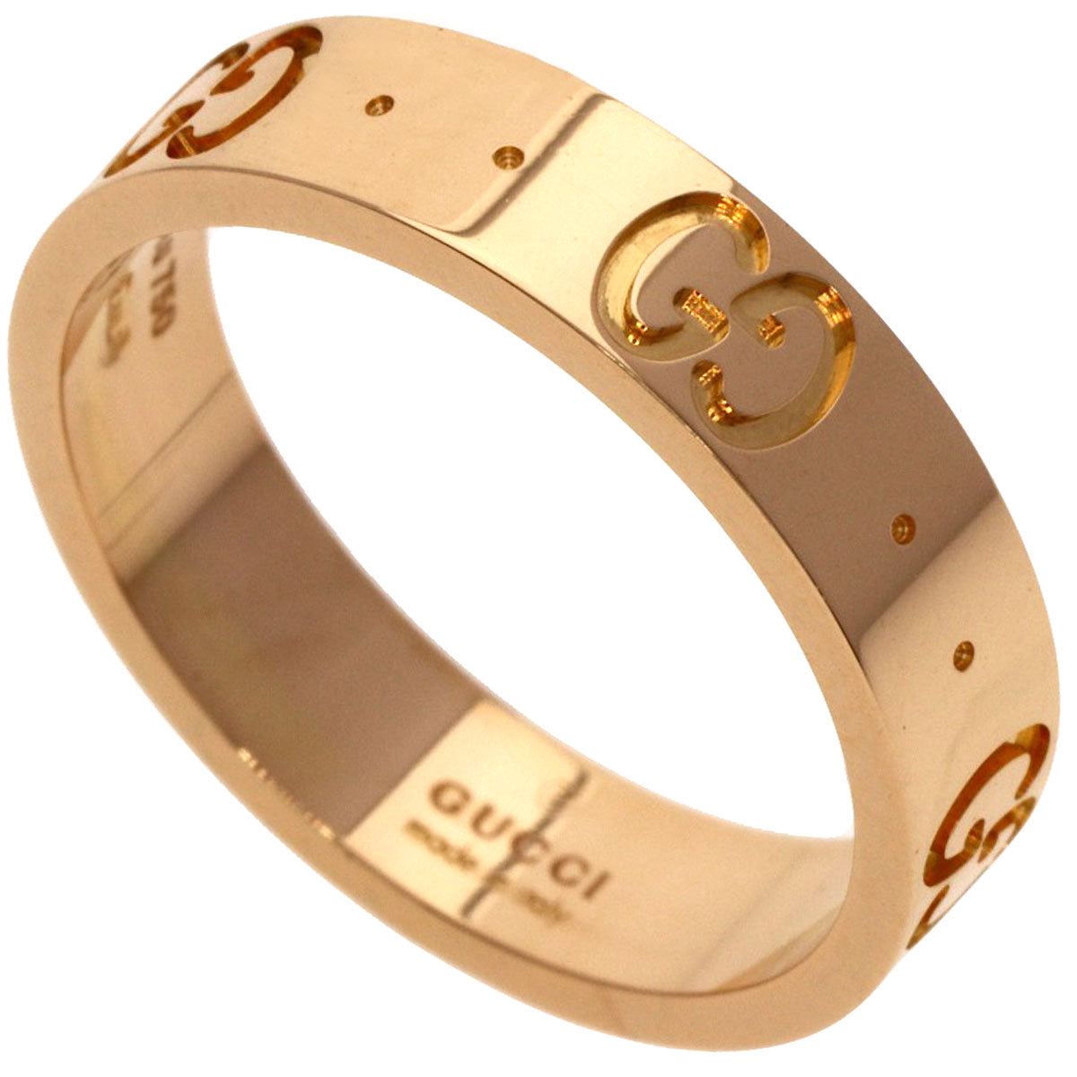 GUCCI アイコン #8 Ring K18 Pink Gold Ladies [Used]