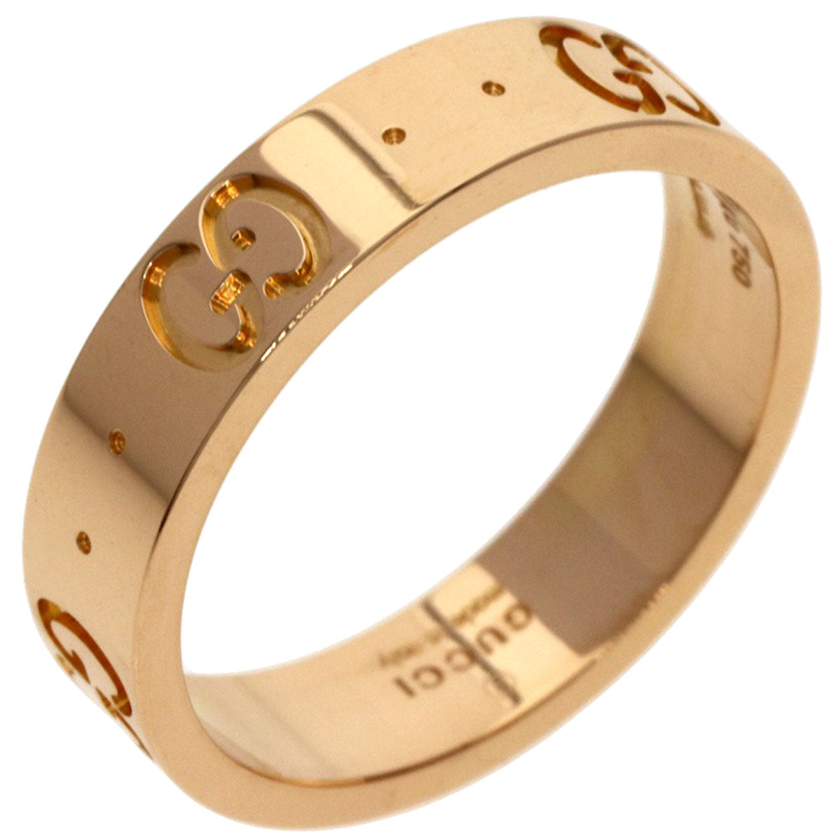 GUCCI アイコン #8 Ring K18 Pink Gold Ladies [Used]