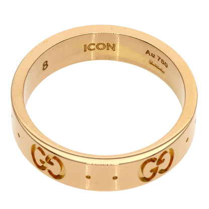 GUCCI アイコン #8 Ring K18 Pink Gold Ladies [Used]