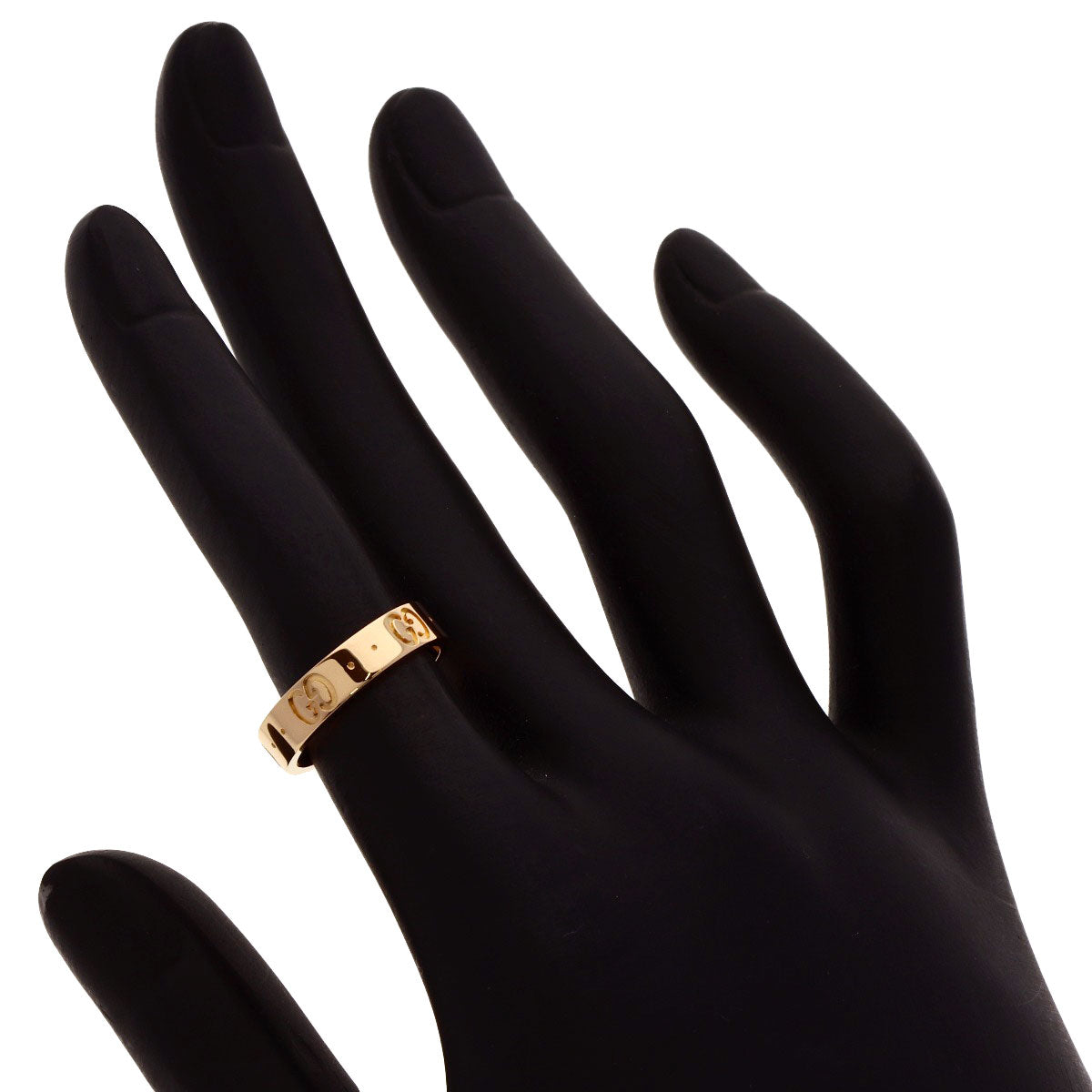 GUCCI アイコン #8 Ring K18 Pink Gold Ladies [Used]