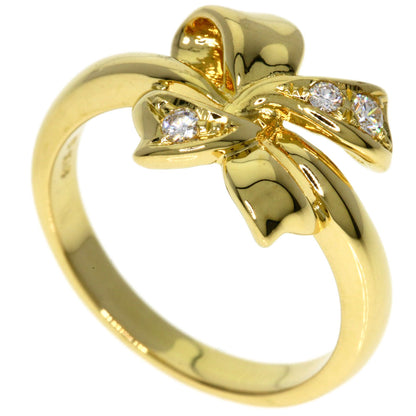 MIKIMOTO Diamond Ring K18 Yellow Gold Ladies [Used]