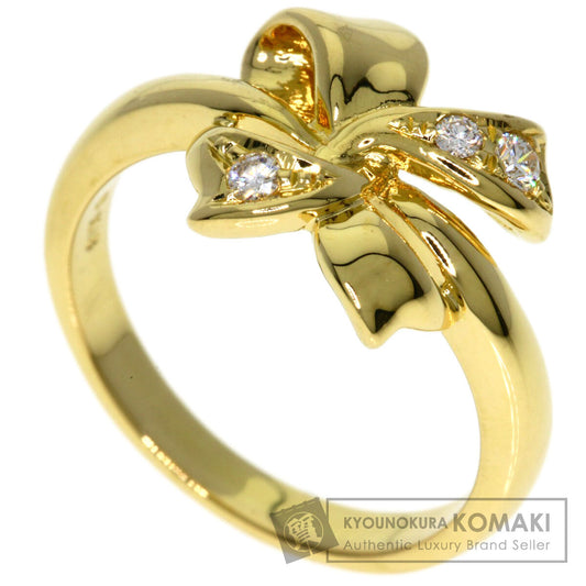 MIKIMOTO Diamond Ring K18 Yellow Gold Ladies [Used]