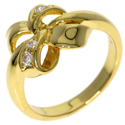 MIKIMOTO Diamond Ring K18 Yellow Gold Ladies [Used]