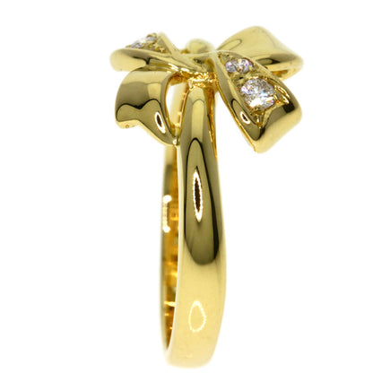MIKIMOTO Diamond Ring K18 Yellow Gold Ladies [Used]