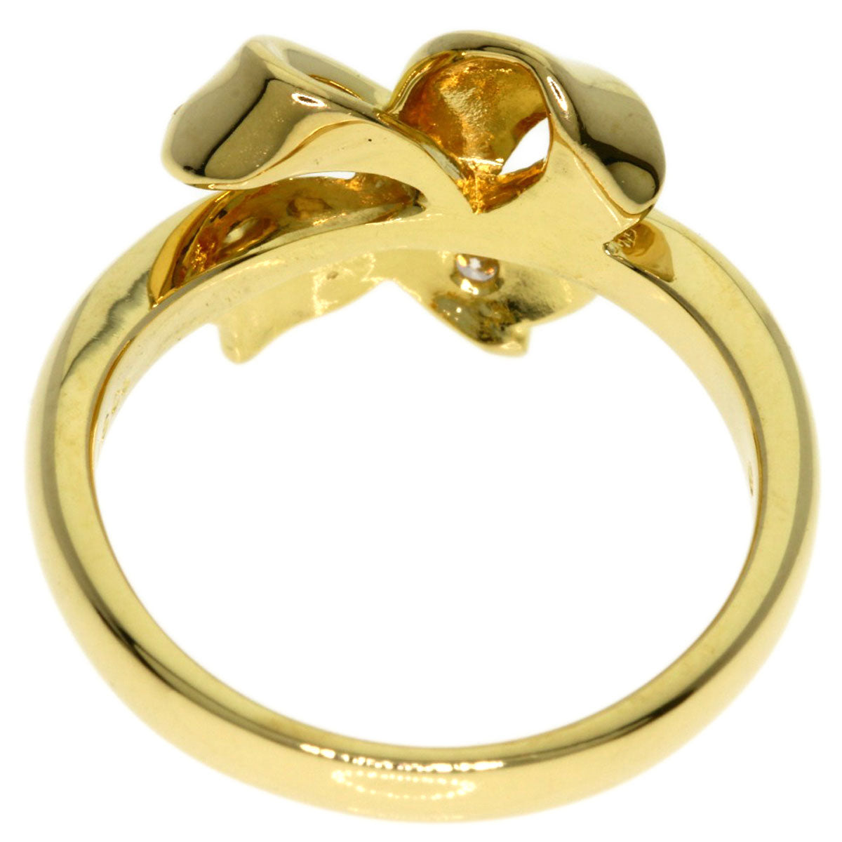 MIKIMOTO Diamond Ring K18 Yellow Gold Ladies [Used]