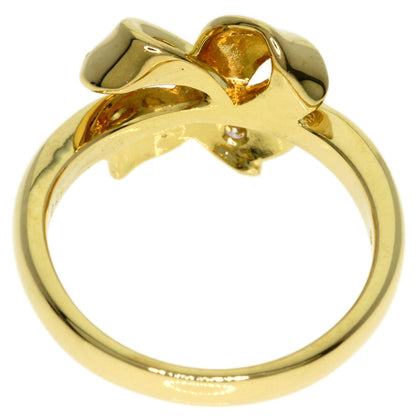 MIKIMOTO Diamond Ring K18 Yellow Gold Ladies [Used]