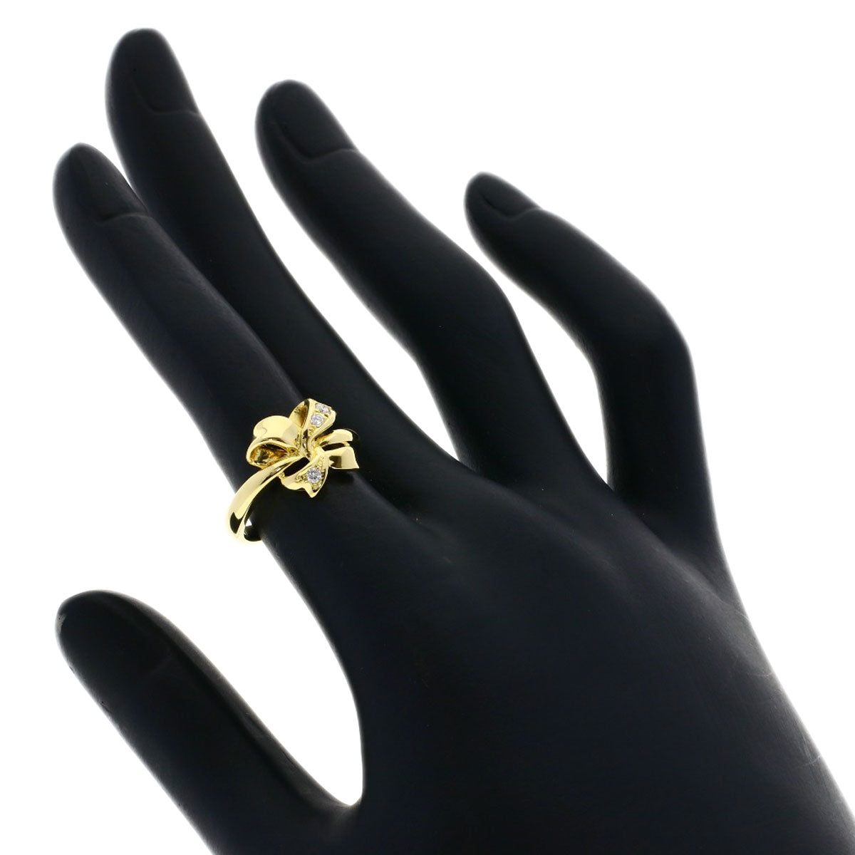 MIKIMOTO Diamond Ring K18 Yellow Gold Ladies [Used]