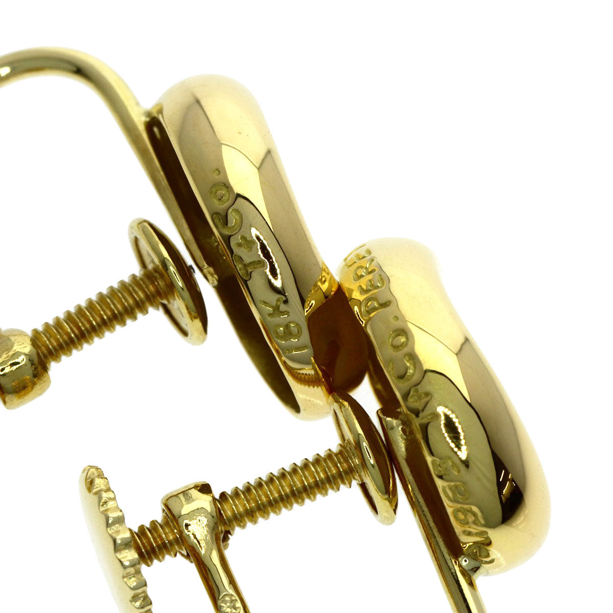 TIFFANY&Co. Bean Earring K18 Yellow Gold Ladies [Used]