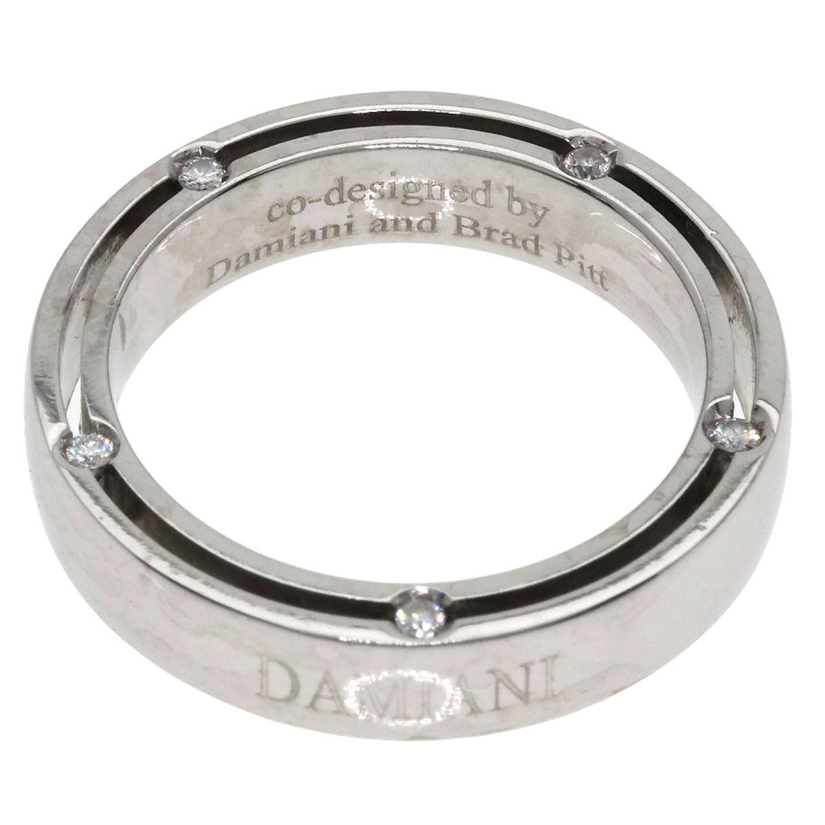 Damiani D-Side Diamond Ring K18 White Gold Ladies [Used]