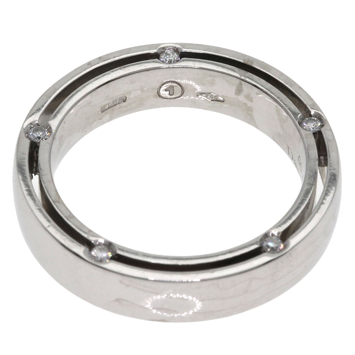 Damiani D-Side Diamond Ring K18 White Gold Ladies [Used]