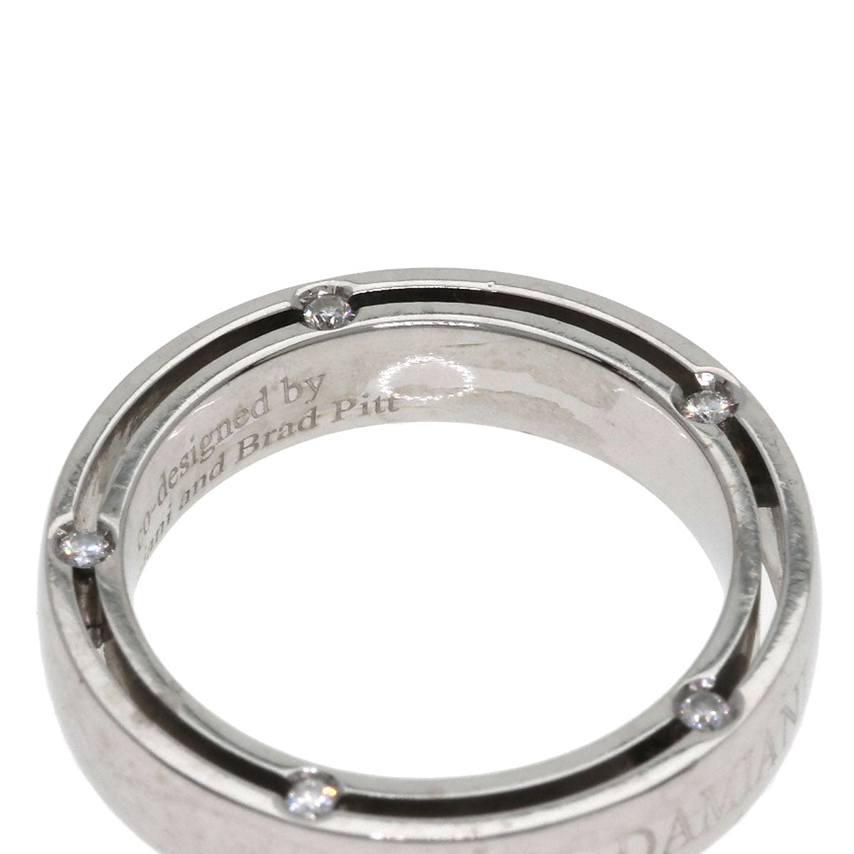 Damiani D-Side Diamond Ring K18 White Gold Ladies [Used]
