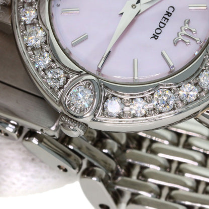 SEIKO CREDOR Signo Bezel Diamond Watches 1E70-0CY0 Stainless Steel/Stainless Steel Ladies