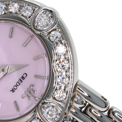 SEIKO CREDOR Signo Bezel Diamond Watches 1E70-0CY0 Stainless Steel/Stainless Steel Ladies