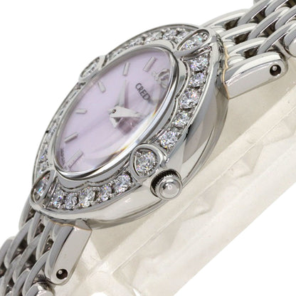 SEIKO CREDOR Signo Bezel Diamond Watches 1E70-0CY0 Stainless Steel/Stainless Steel Ladies