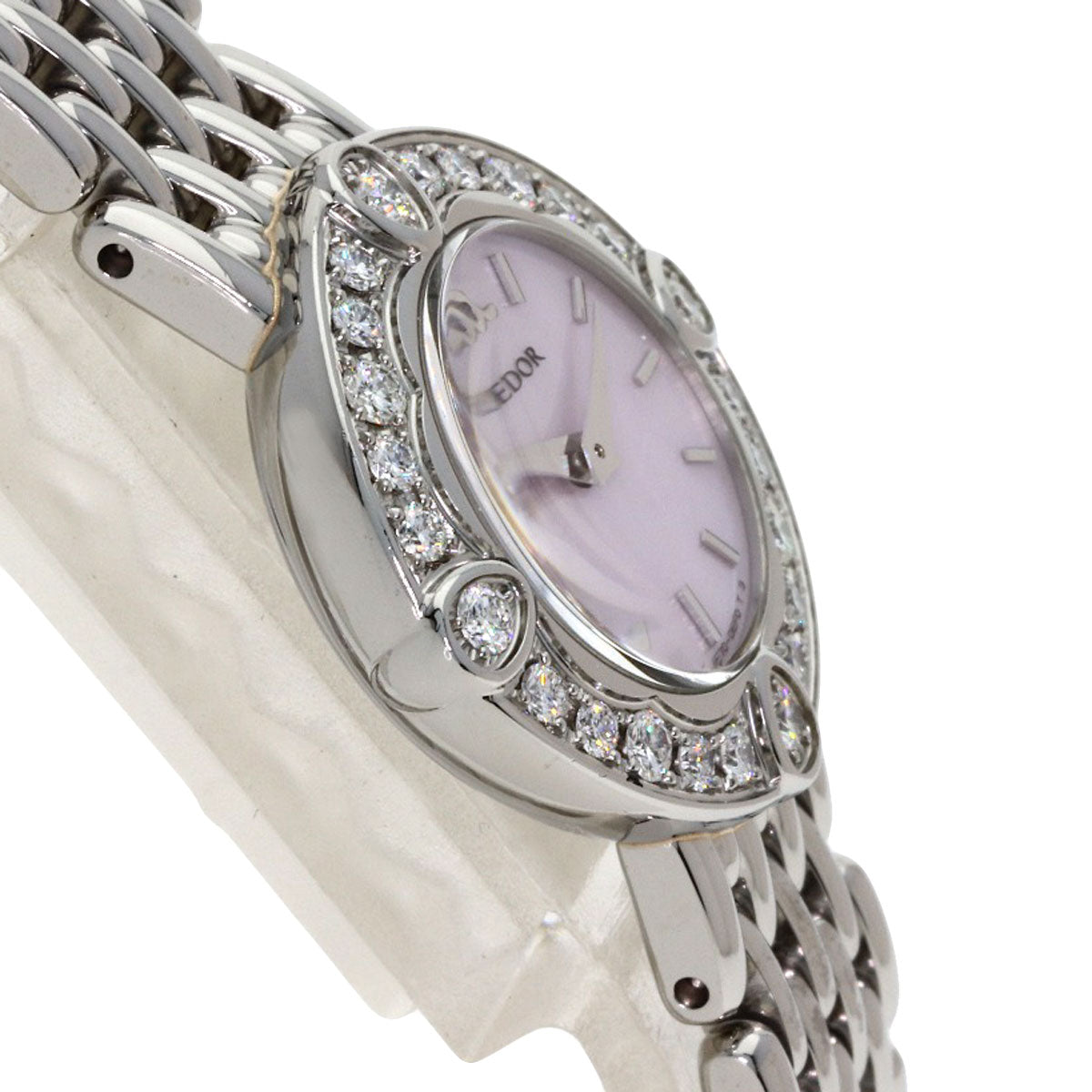 SEIKO CREDOR Signo Bezel Diamond Watches 1E70-0CY0 Stainless Steel/Stainless Steel Ladies