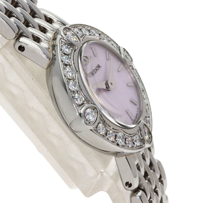 SEIKO CREDOR Signo Bezel Diamond Watches 1E70-0CY0 Stainless Steel/Stainless Steel Ladies