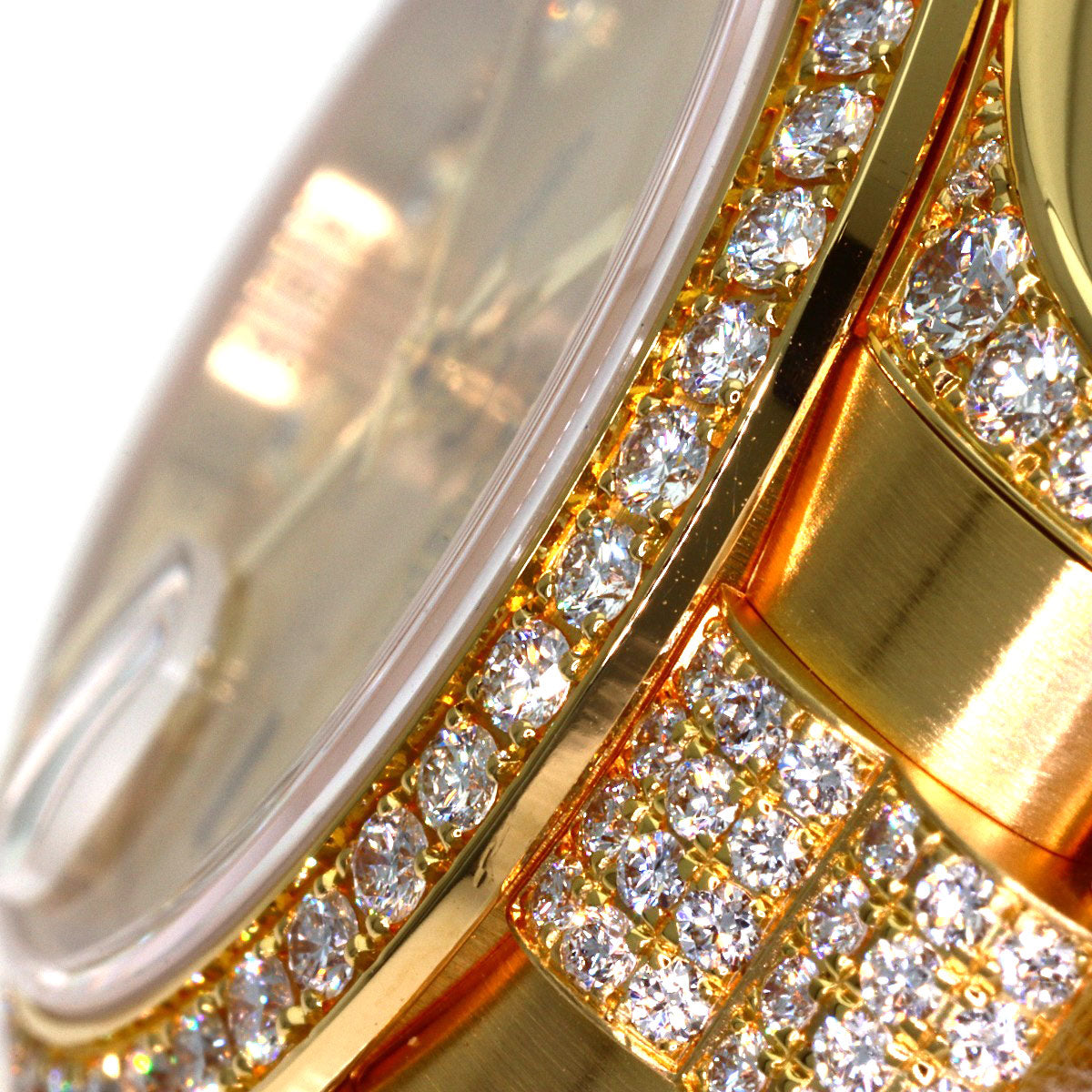 ROLEX DATEJUST 10P Diamond Watches 179158 K18 Yellow Gold/K18YGxDiamond Ladies