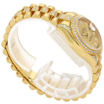 ROLEX DATEJUST 10P Diamond Watches 179158 K18 Yellow Gold/K18YGxDiamond Ladies