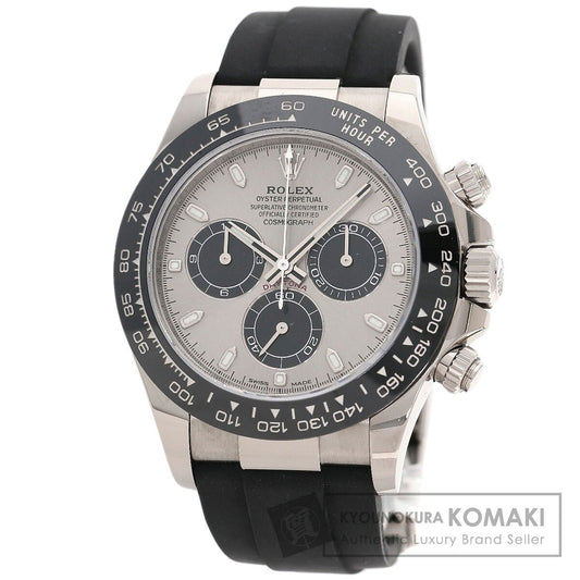 ROLEX Daytona Steel Black Watches 116519LN K18 White Gold/Rubber mens