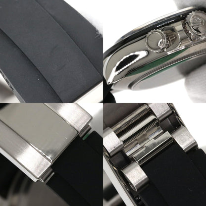ROLEX Daytona Steel Black Watches 116519LN K18 White Gold/Rubber mens