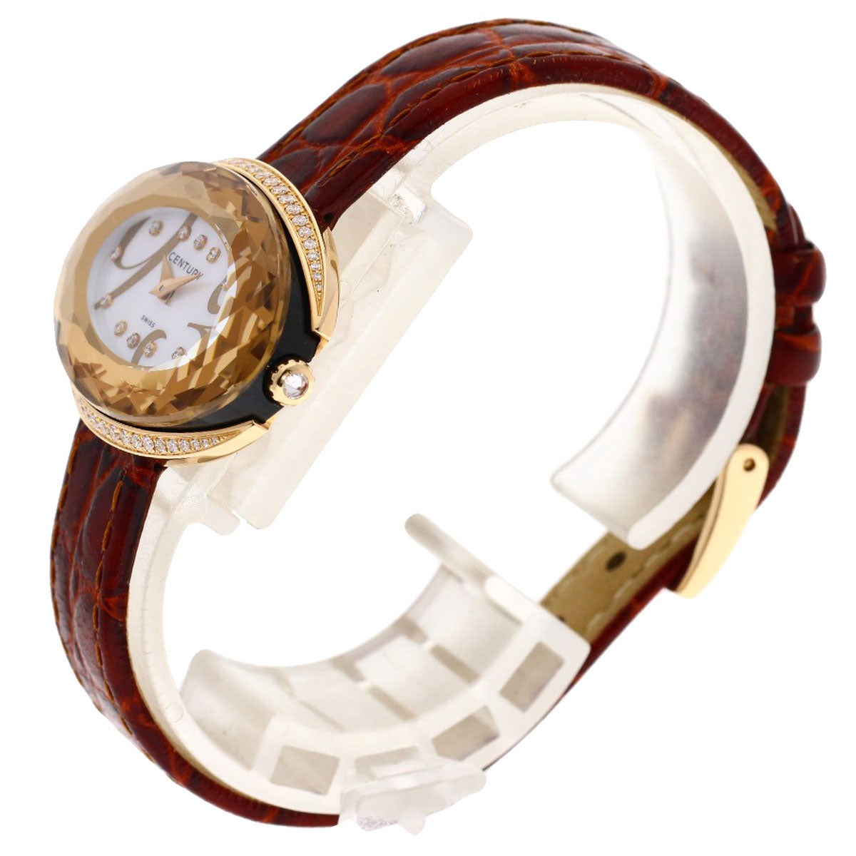 CENTURY charisma Watches K18 Pink Gold/Leather Ladies