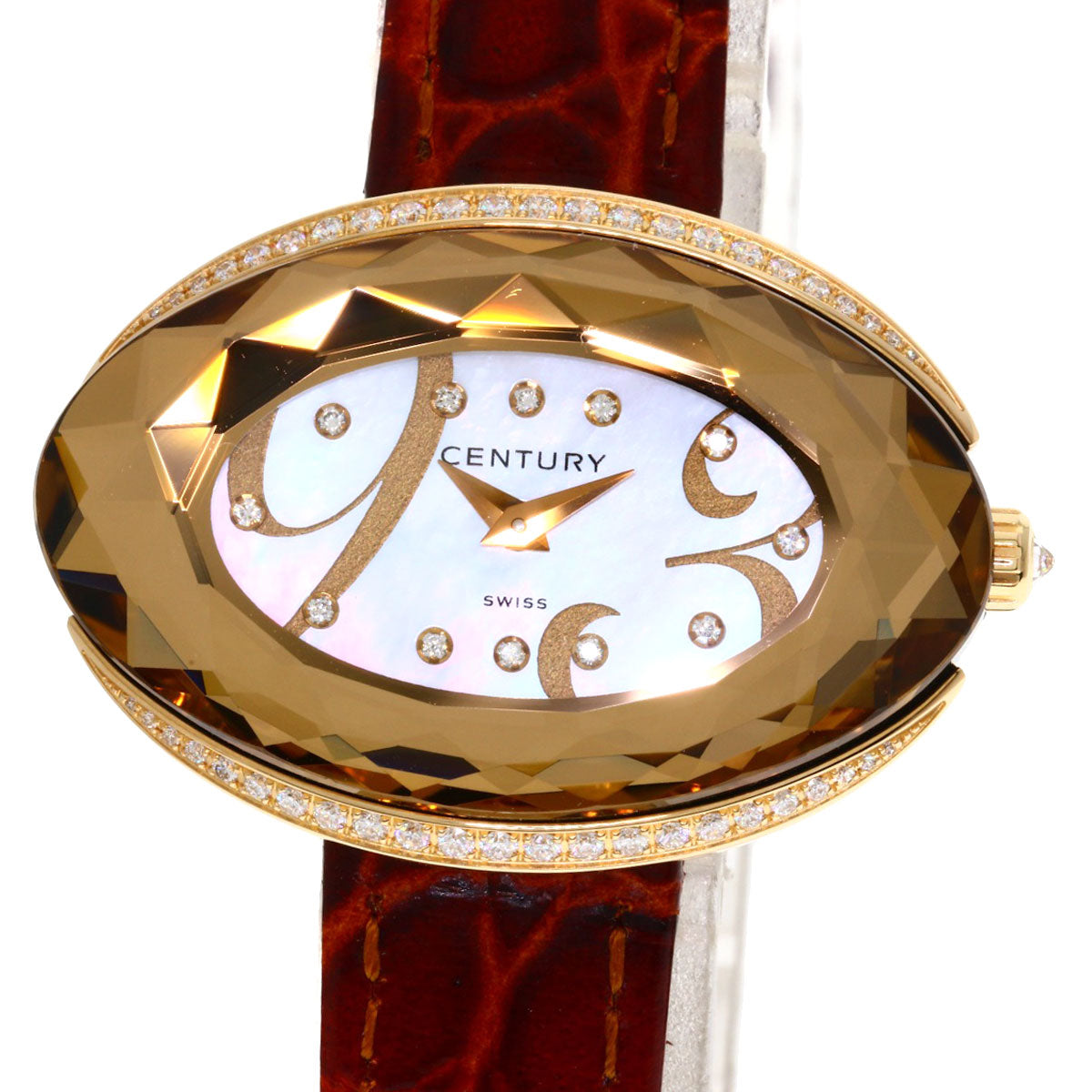 CENTURY charisma Watches K18 Pink Gold/Leather Ladies