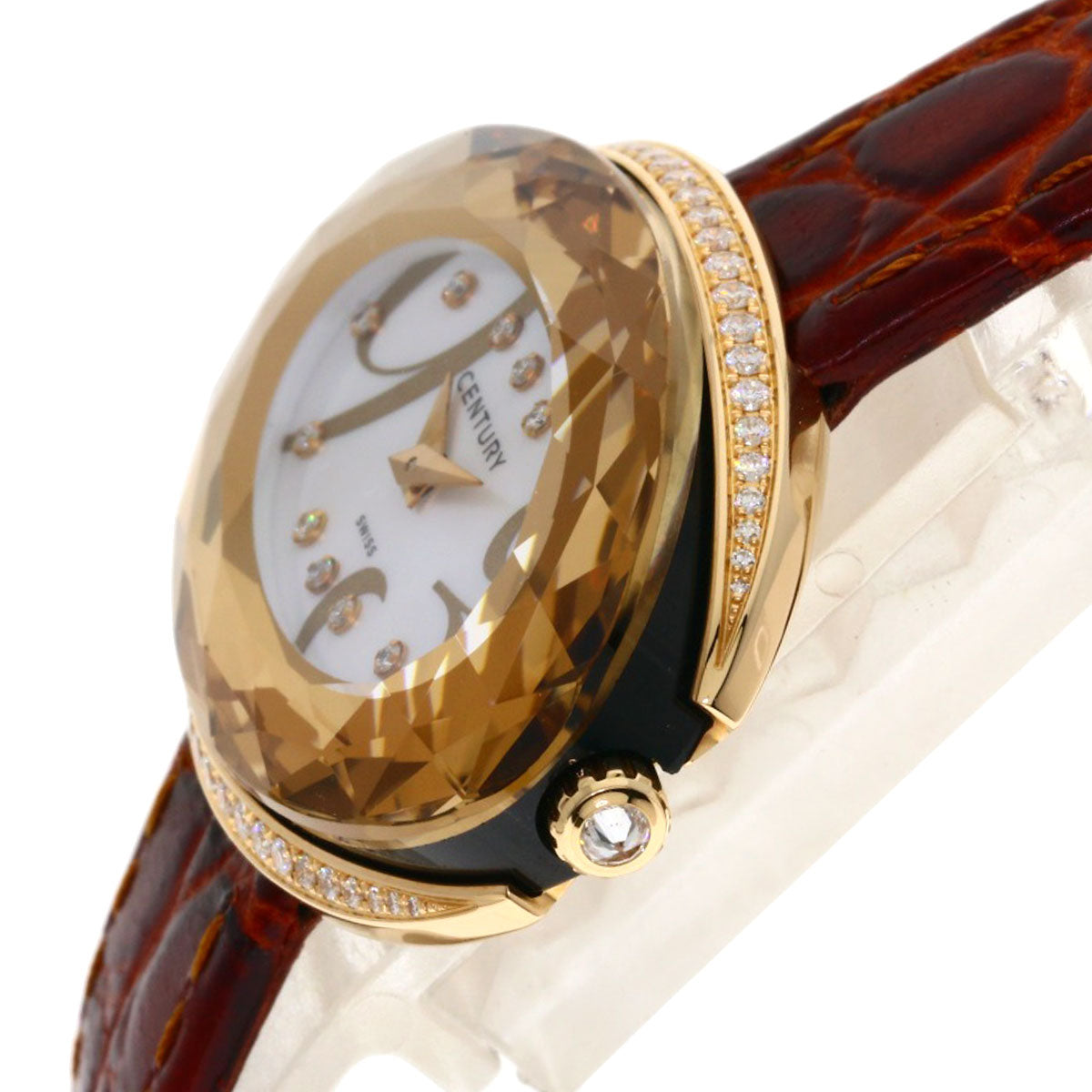 CENTURY charisma Watches K18 Pink Gold/Leather Ladies