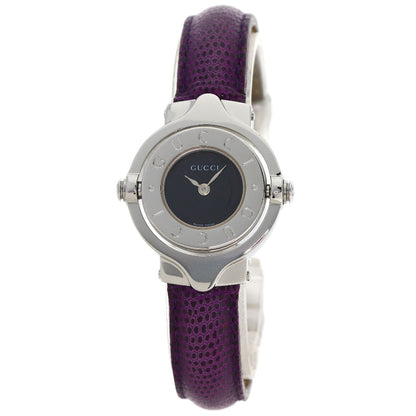 GUCCI Turn face Watches 6600L Stainless Steel/Leather Ladies