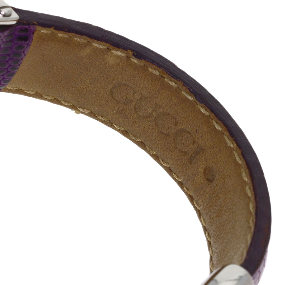 GUCCI Turn face Watches 6600L Stainless Steel/Leather Ladies
