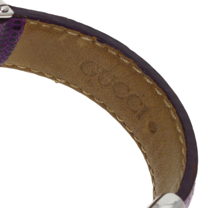 GUCCI Turn face Watches 6600L Stainless Steel/Leather Ladies