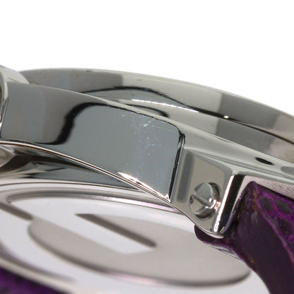 GUCCI Turn face Watches 6600L Stainless Steel/Leather Ladies