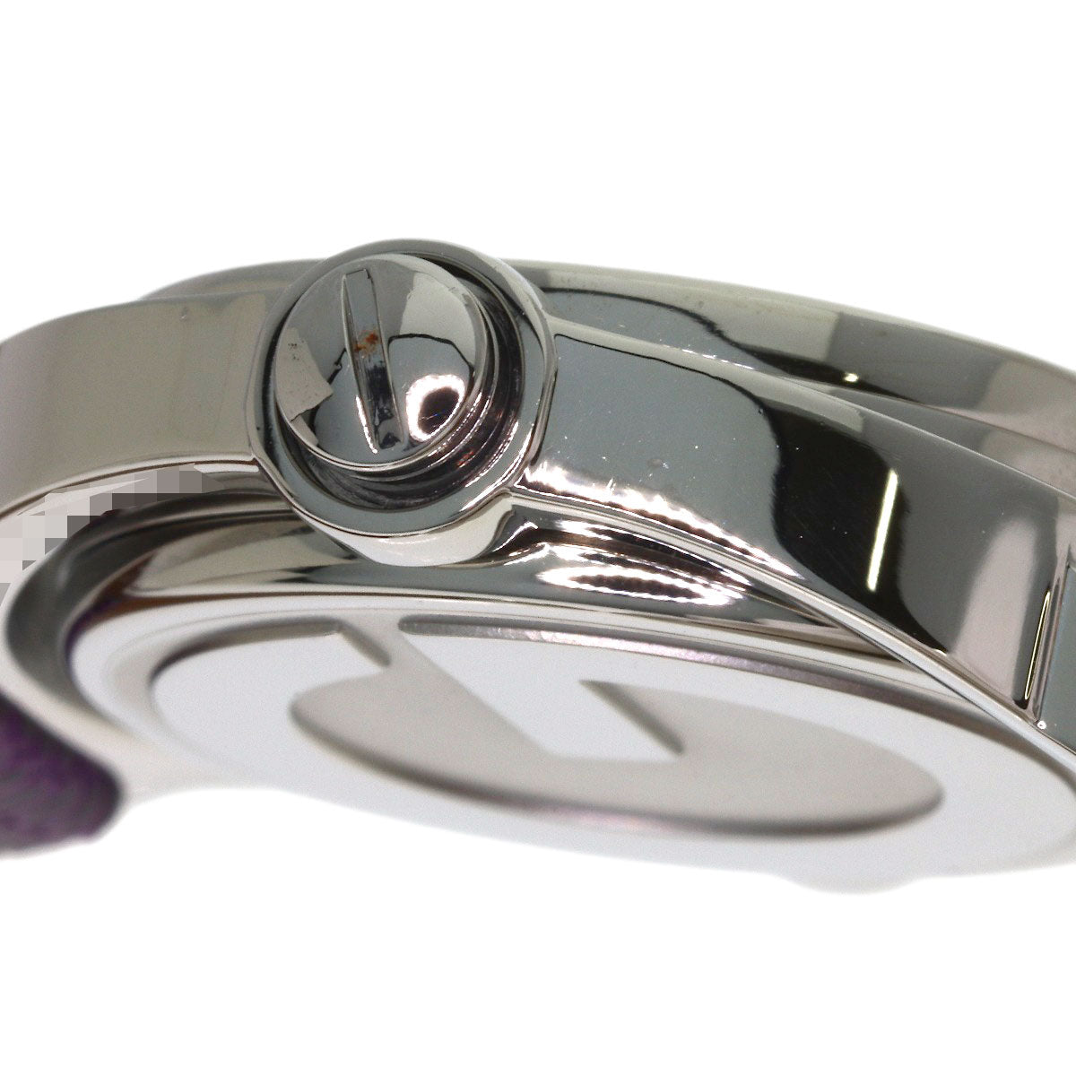 GUCCI Turn face Watches 6600L Stainless Steel/Leather Ladies