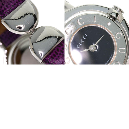 GUCCI Turn face Watches 6600L Stainless Steel/Leather Ladies