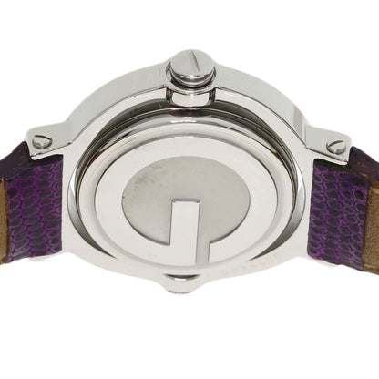 GUCCI Turn face Watches 6600L Stainless Steel/Leather Ladies