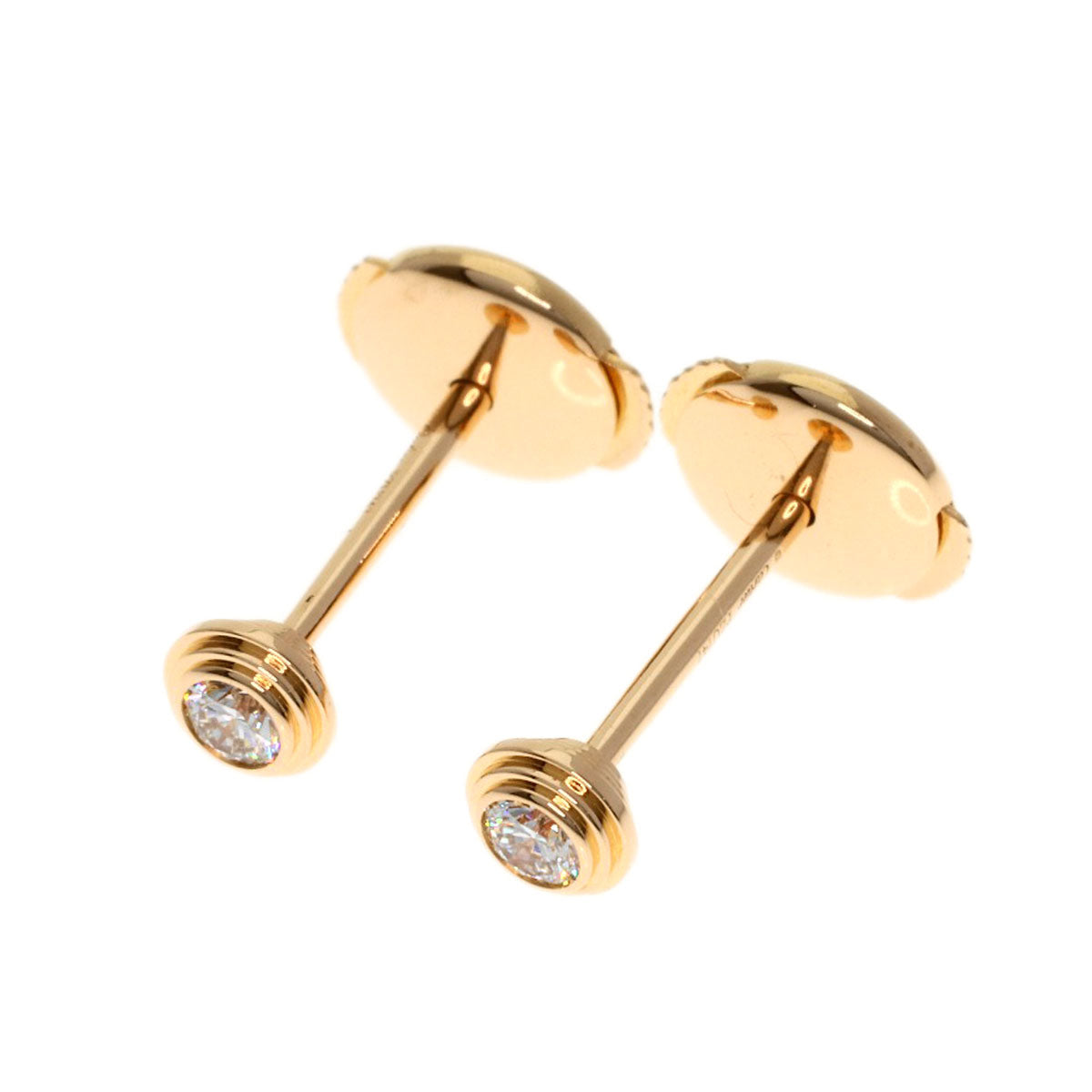 CARTIER Amour XS Diamond earring K18 Pink Gold Ladies [Used]