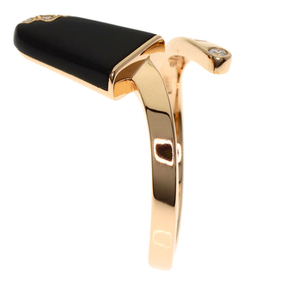 BVLGARI Gelati Onyx Diamond #54 Ring K18 Pink Gold Ladies [Used]