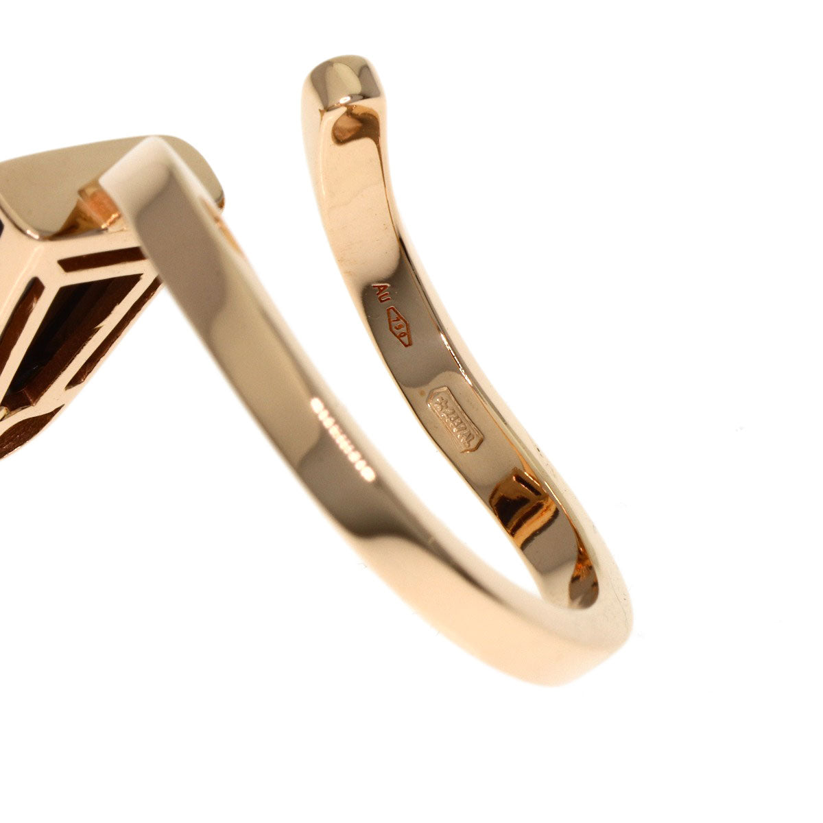 BVLGARI Gelati Onyx Diamond #54 Ring K18 Pink Gold Ladies [Used]