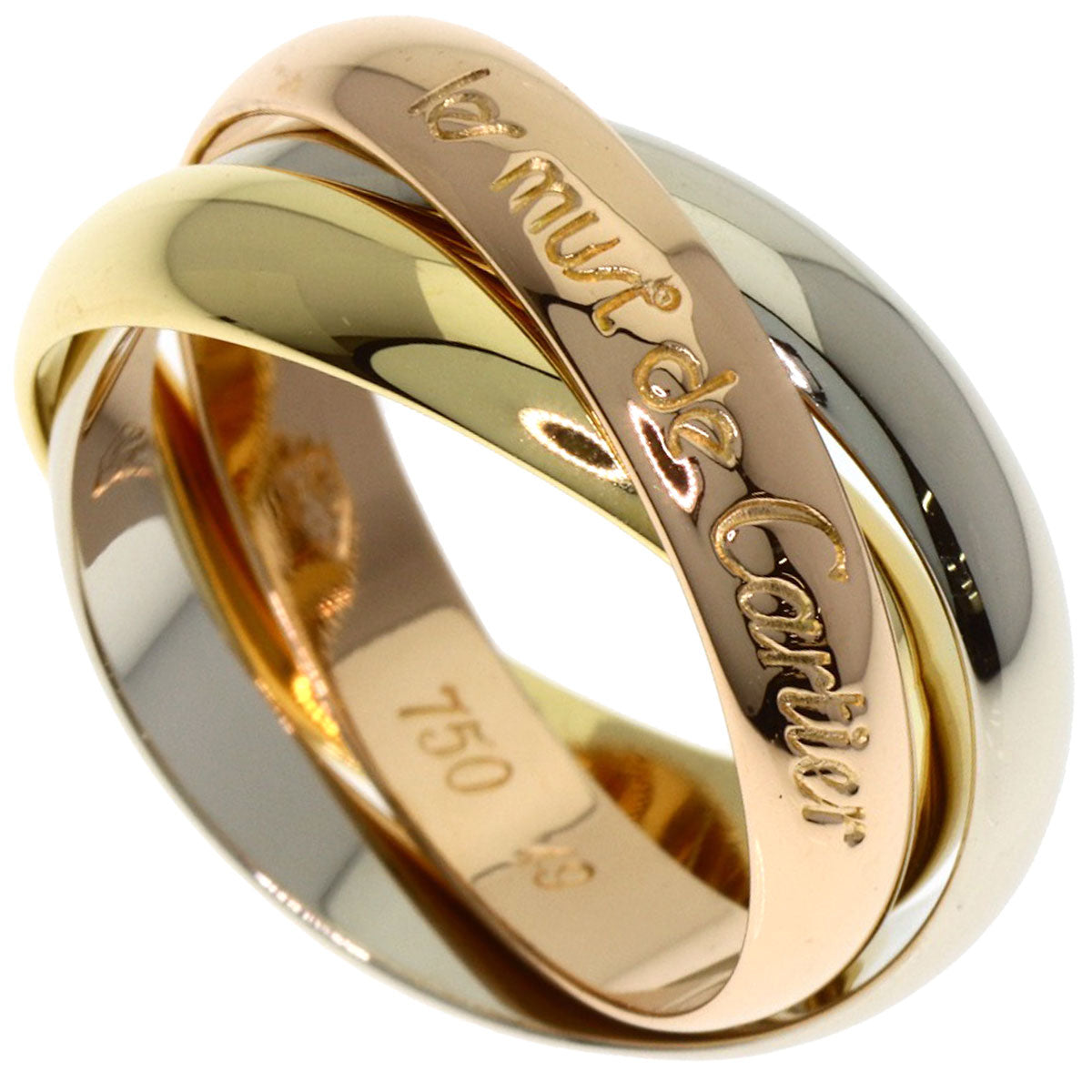 CARTIER Trinity #49 Ring K18 Yellow Gold K18 White GoldLadies [Used]
