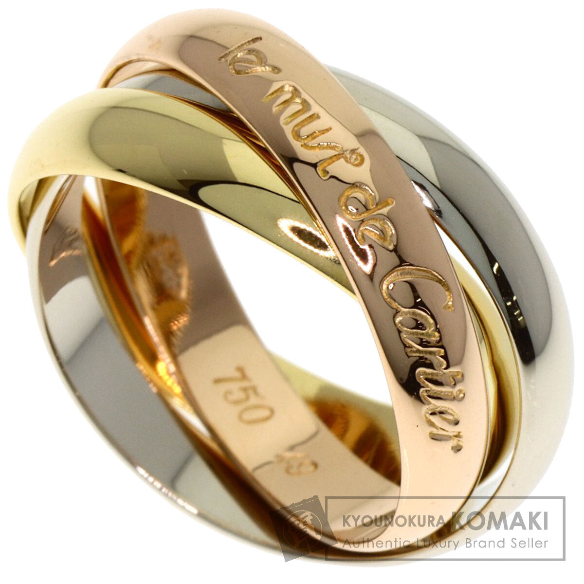 CARTIER Trinity #49 Ring K18 Yellow Gold K18 White GoldLadies [Used]