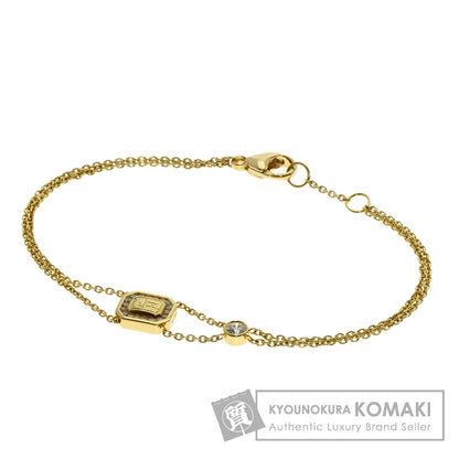 HARRY WINSTON HW logo Diamond Bracelet K18 Yellow Gold Ladies [Used]