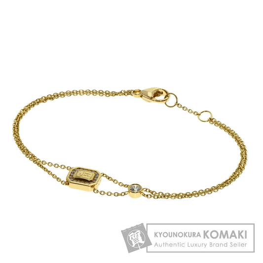 HARRY WINSTON HW logo Diamond Bracelet K18 Yellow Gold Ladies [Used]