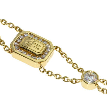 HARRY WINSTON HW logo Diamond Bracelet K18 Yellow Gold Ladies [Used]