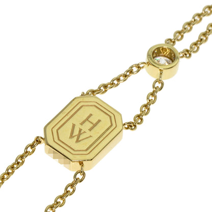 HARRY WINSTON HW logo Diamond Bracelet K18 Yellow Gold Ladies [Used]