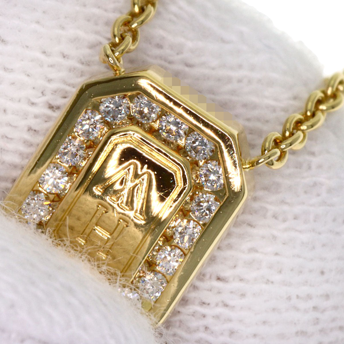 HARRY WINSTON HW logo Diamond Bracelet K18 Yellow Gold Ladies [Used]