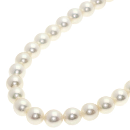 MIKIMOTO Pearl Pearl Diamond Necklace K18 White Gold Ladies [Used]
