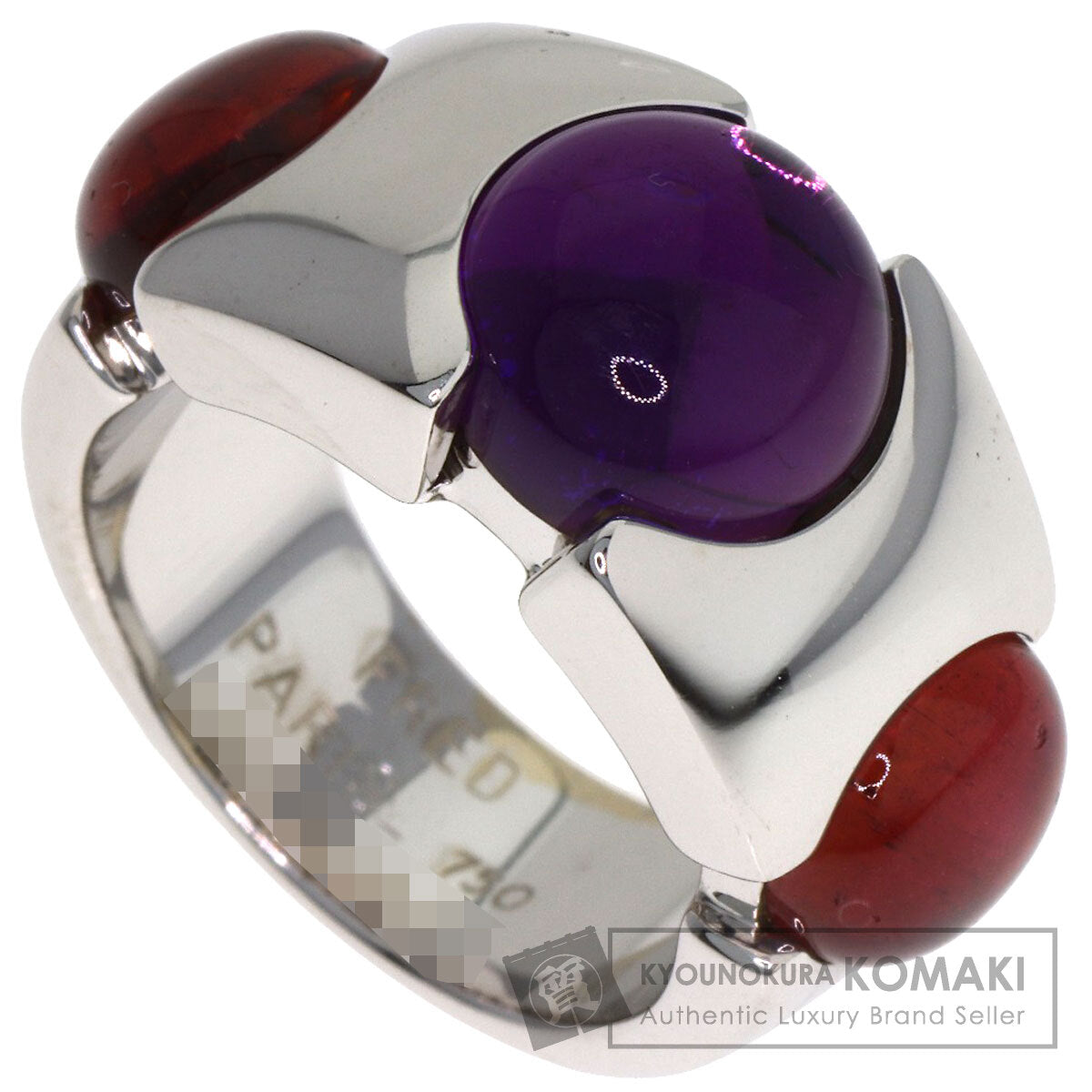 FRED Amethyst Tourmaline Ring K18 White Gold Ladies [Used]